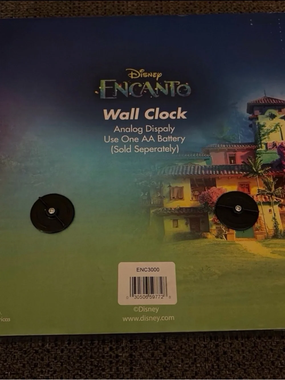 Disney Encanto Wall Clock — Teal, Blue, Green Gradient Artwork